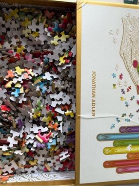 Jonathan Adler shaped foil puzzle rainbow